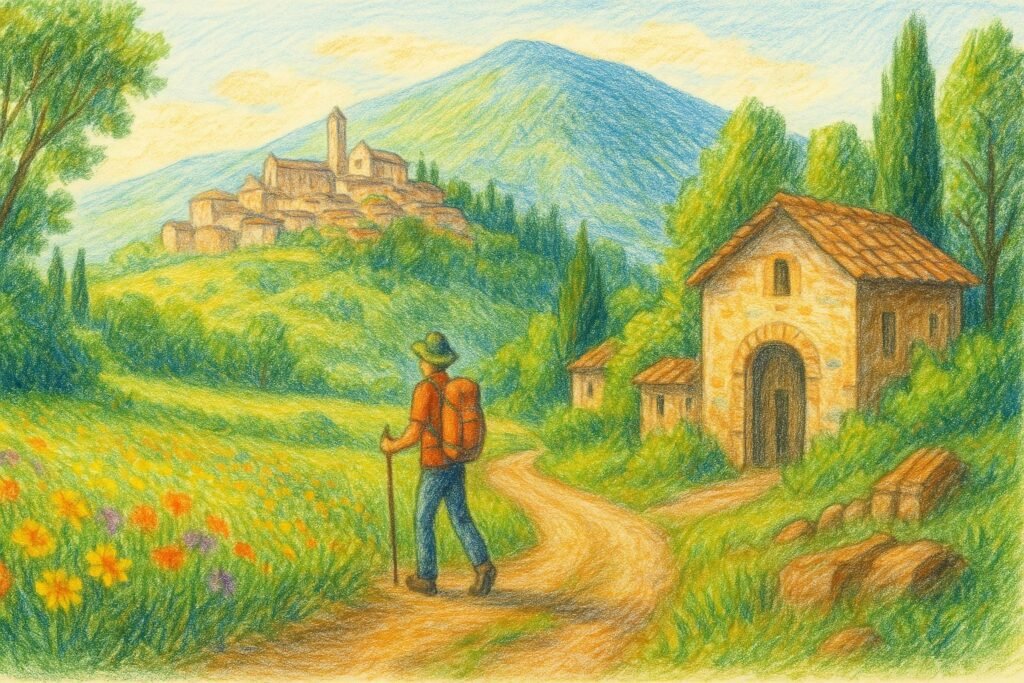 itinerario trekking semplice assisi umbria