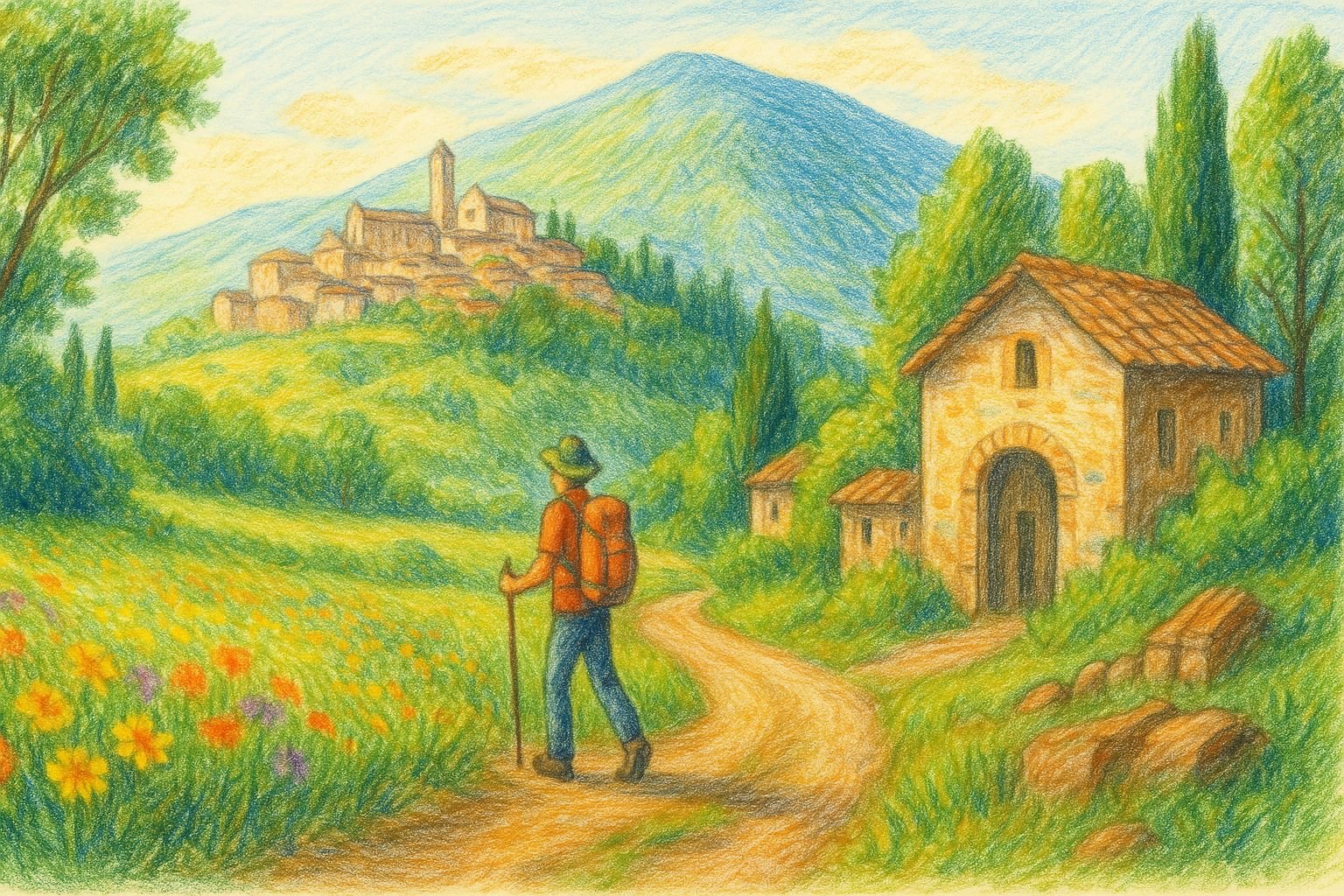 itinerario trekking semplice assisi umbria